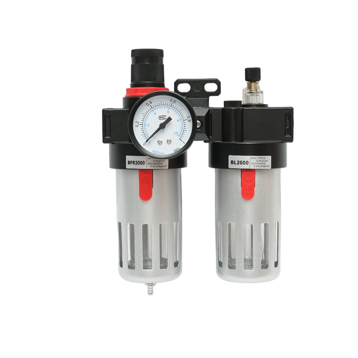 Filtru aer si ungator cu regulator de presiune max. 1 MPa, racord 1/4